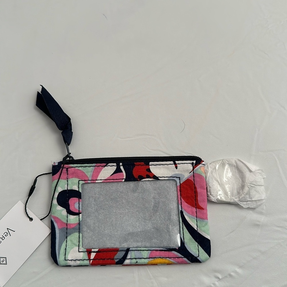 Vera Bradley Mod Paisley zip ID case multicolor floral